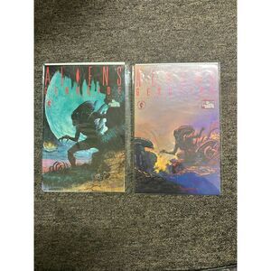 Set of 2 vintage Alien Genocide comics